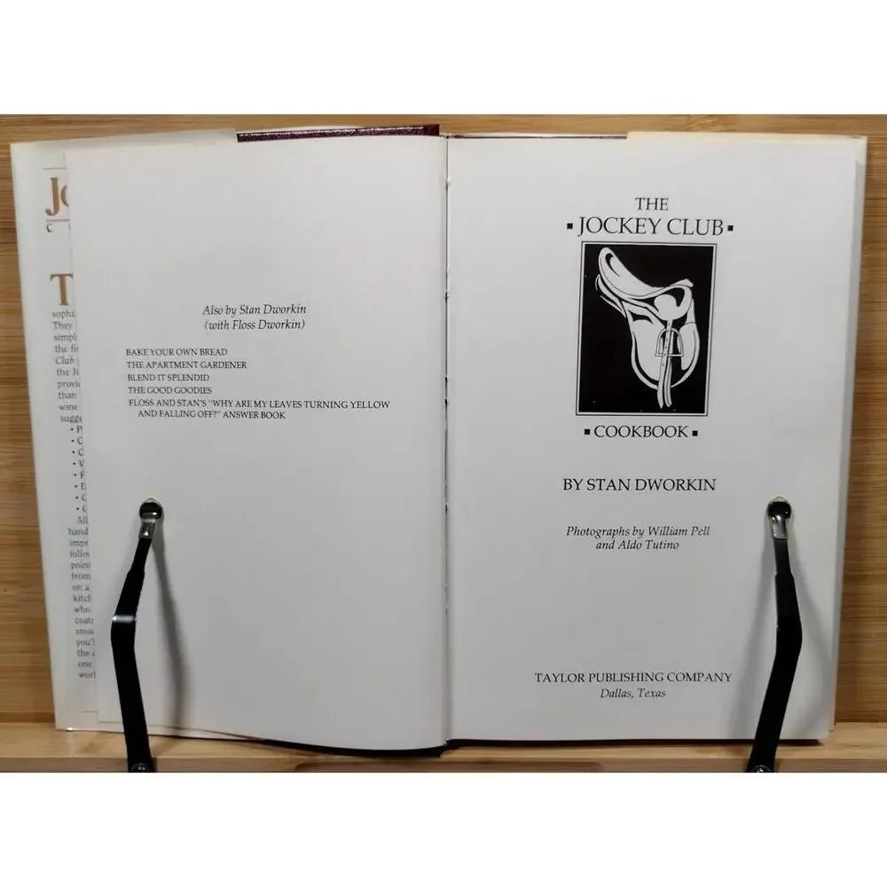 The Jockey Club Cookbook‎ by Stan Dworkin - FIRST EDITION